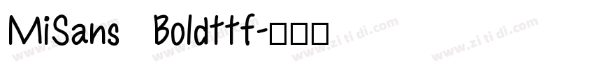 MiSans Boldttf字体转换